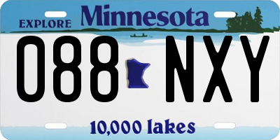 MN license plate 088NXY