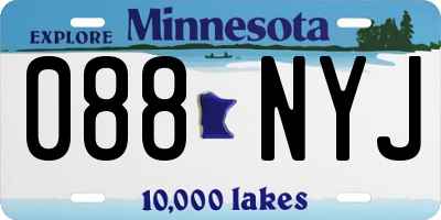 MN license plate 088NYJ
