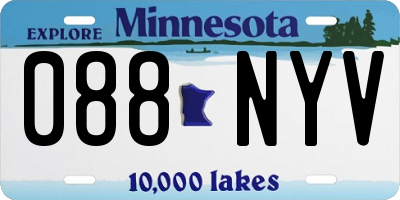 MN license plate 088NYV