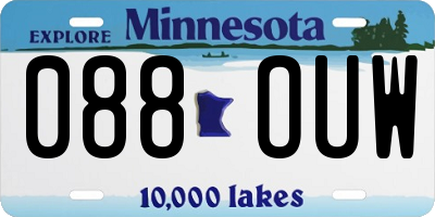 MN license plate 088OUW