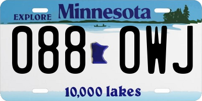 MN license plate 088OWJ