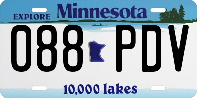 MN license plate 088PDV