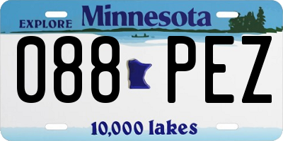 MN license plate 088PEZ