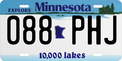 MN license plate 088PHJ