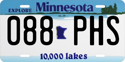 MN license plate 088PHS