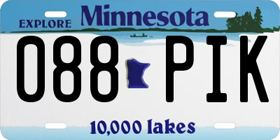 MN license plate 088PIK