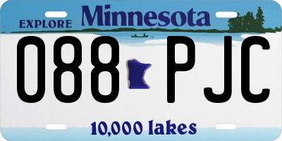 MN license plate 088PJC