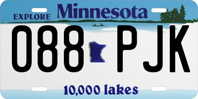 MN license plate 088PJK