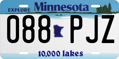 MN license plate 088PJZ