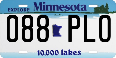 MN license plate 088PLO