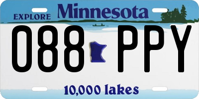 MN license plate 088PPY