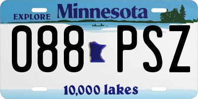 MN license plate 088PSZ