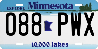 MN license plate 088PWX