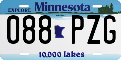 MN license plate 088PZG