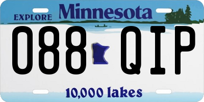 MN license plate 088QIP