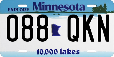 MN license plate 088QKN