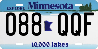 MN license plate 088QQF