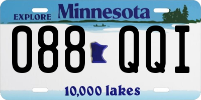 MN license plate 088QQI