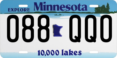 MN license plate 088QQO