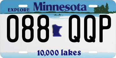 MN license plate 088QQP