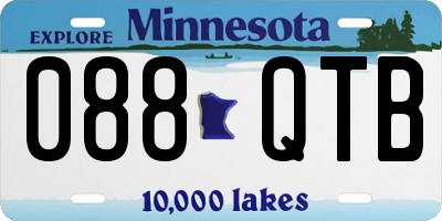 MN license plate 088QTB