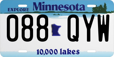 MN license plate 088QYW