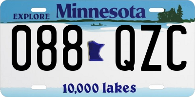MN license plate 088QZC