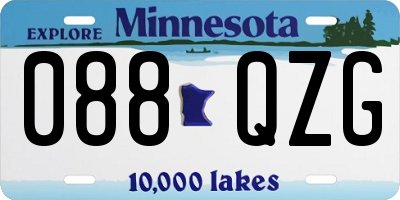 MN license plate 088QZG