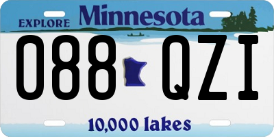 MN license plate 088QZI