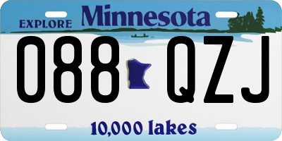 MN license plate 088QZJ