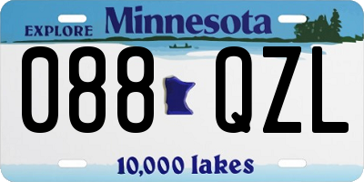 MN license plate 088QZL