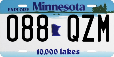 MN license plate 088QZM