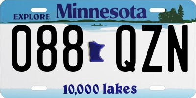 MN license plate 088QZN