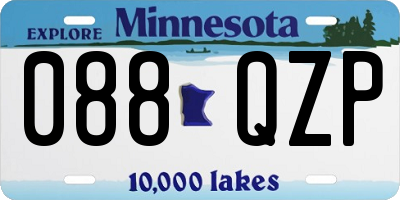 MN license plate 088QZP
