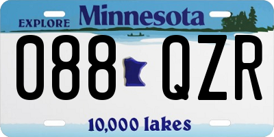MN license plate 088QZR