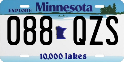 MN license plate 088QZS
