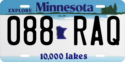 MN license plate 088RAQ