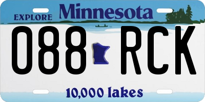 MN license plate 088RCK