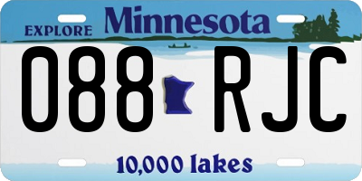MN license plate 088RJC