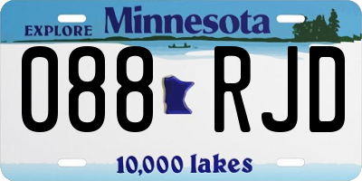 MN license plate 088RJD
