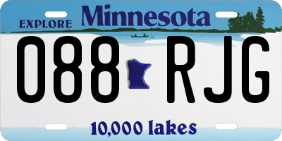 MN license plate 088RJG