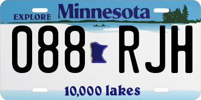 MN license plate 088RJH
