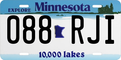 MN license plate 088RJI