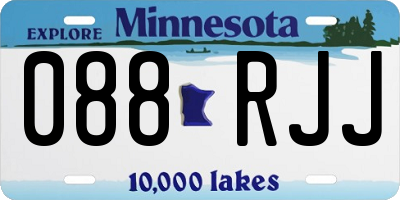 MN license plate 088RJJ