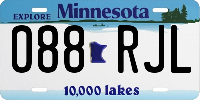 MN license plate 088RJL