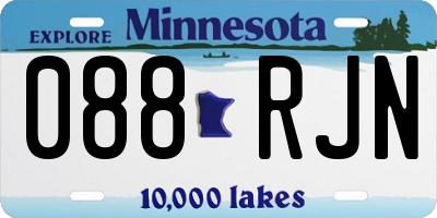 MN license plate 088RJN