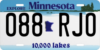 MN license plate 088RJO