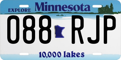 MN license plate 088RJP
