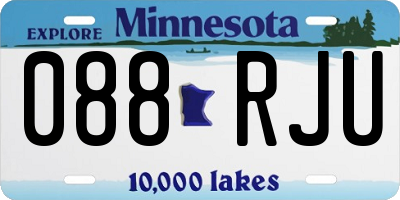 MN license plate 088RJU