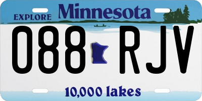 MN license plate 088RJV